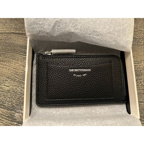 Emporio Armani MyEA Deer-Print Zip Card Holder - Picture 9 of 12